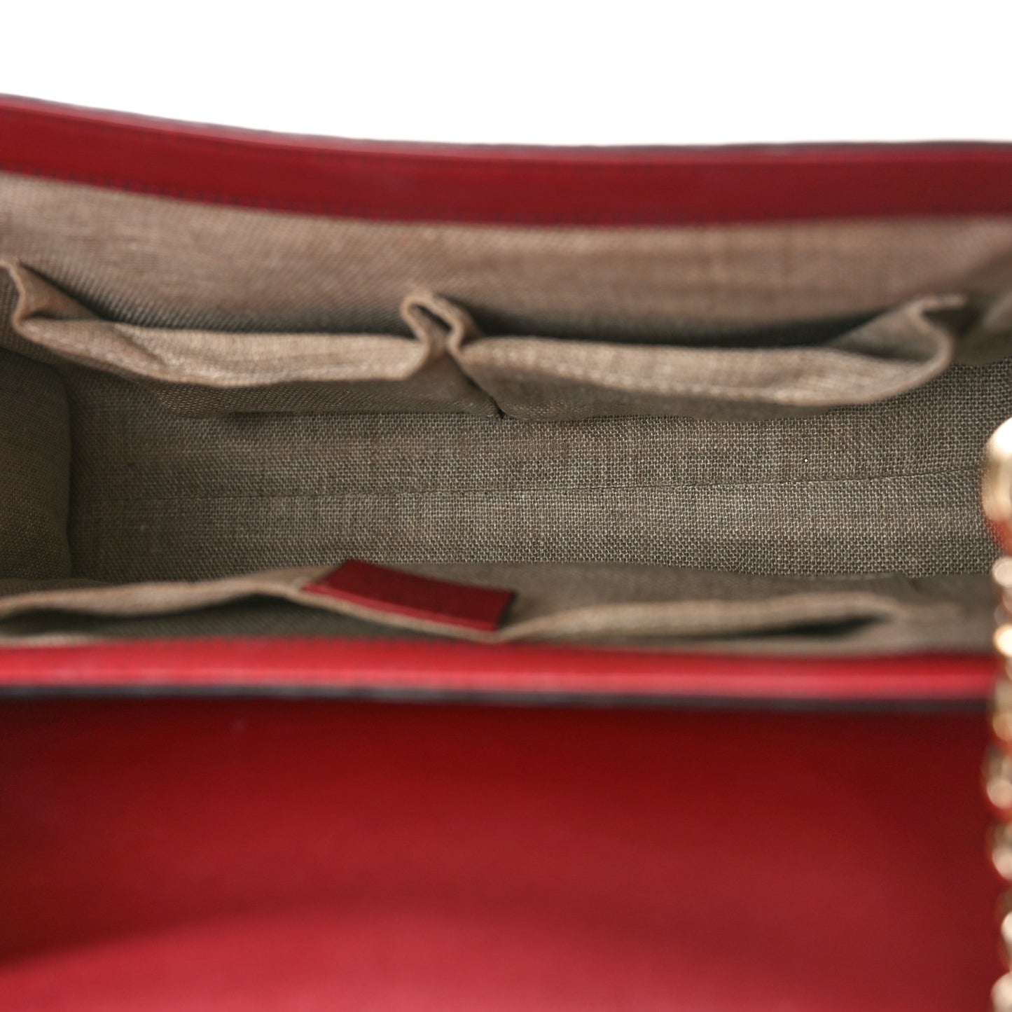 Microguccissima Medium Emily Chain Shoulder Bag Red