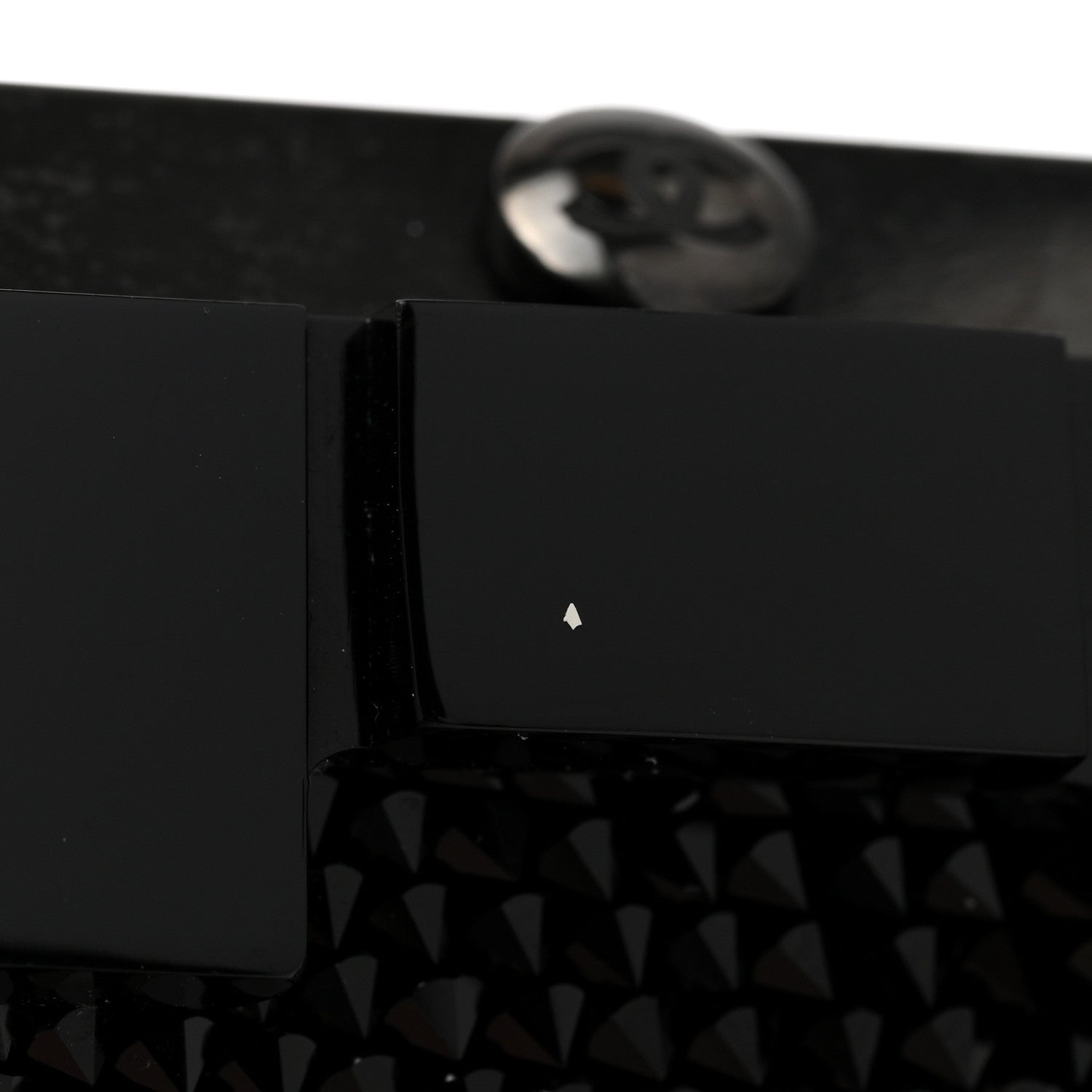 Chanel Plexiglass Crystal Lego Boy Cuff Black 5 of 6