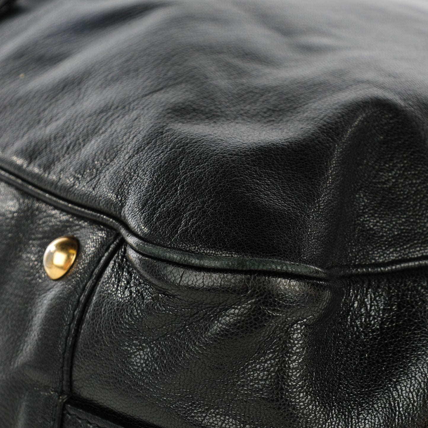Leather Muse Messenger Bag Black