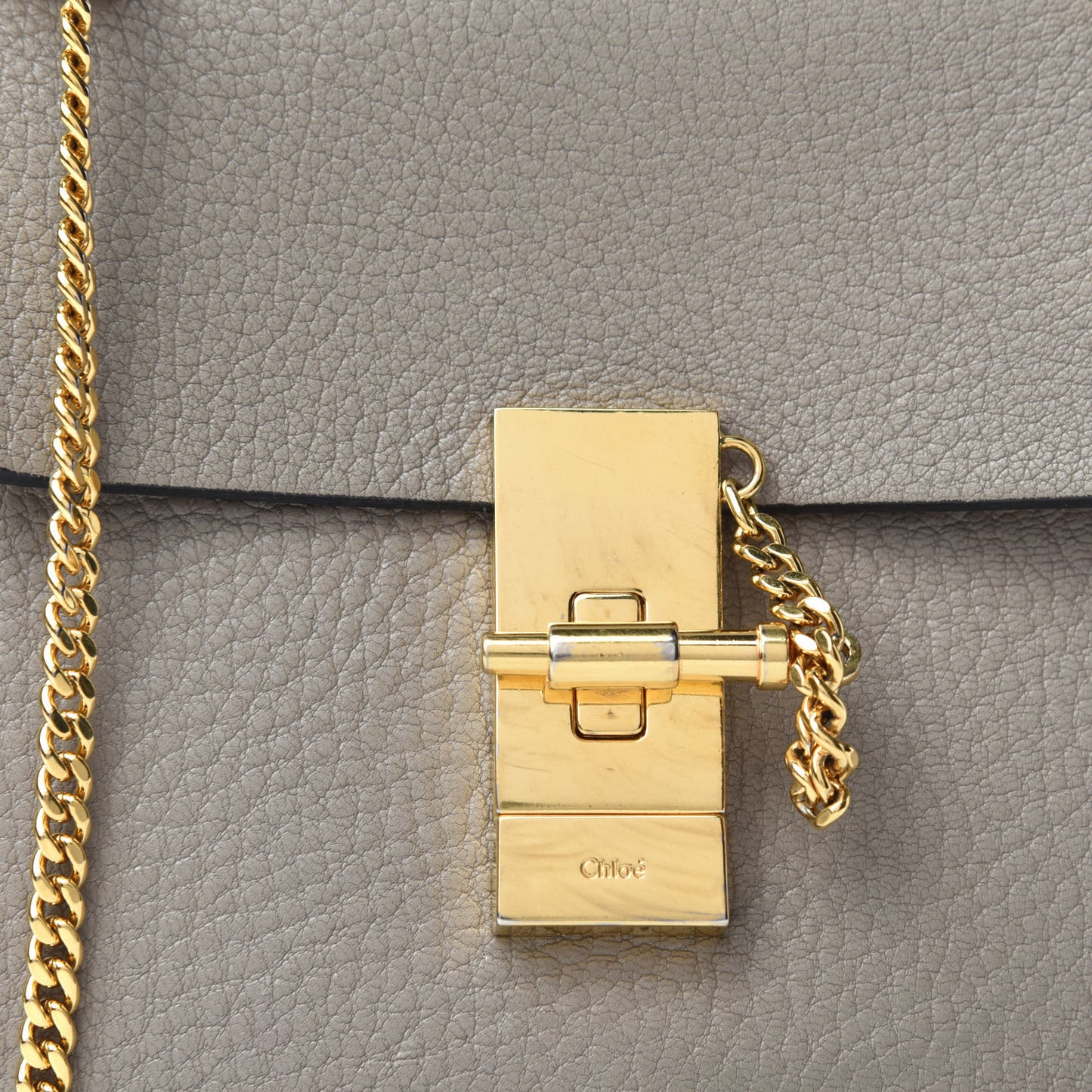 Grained Lambskin Mini Drew Shoulder Bag Motty Grey