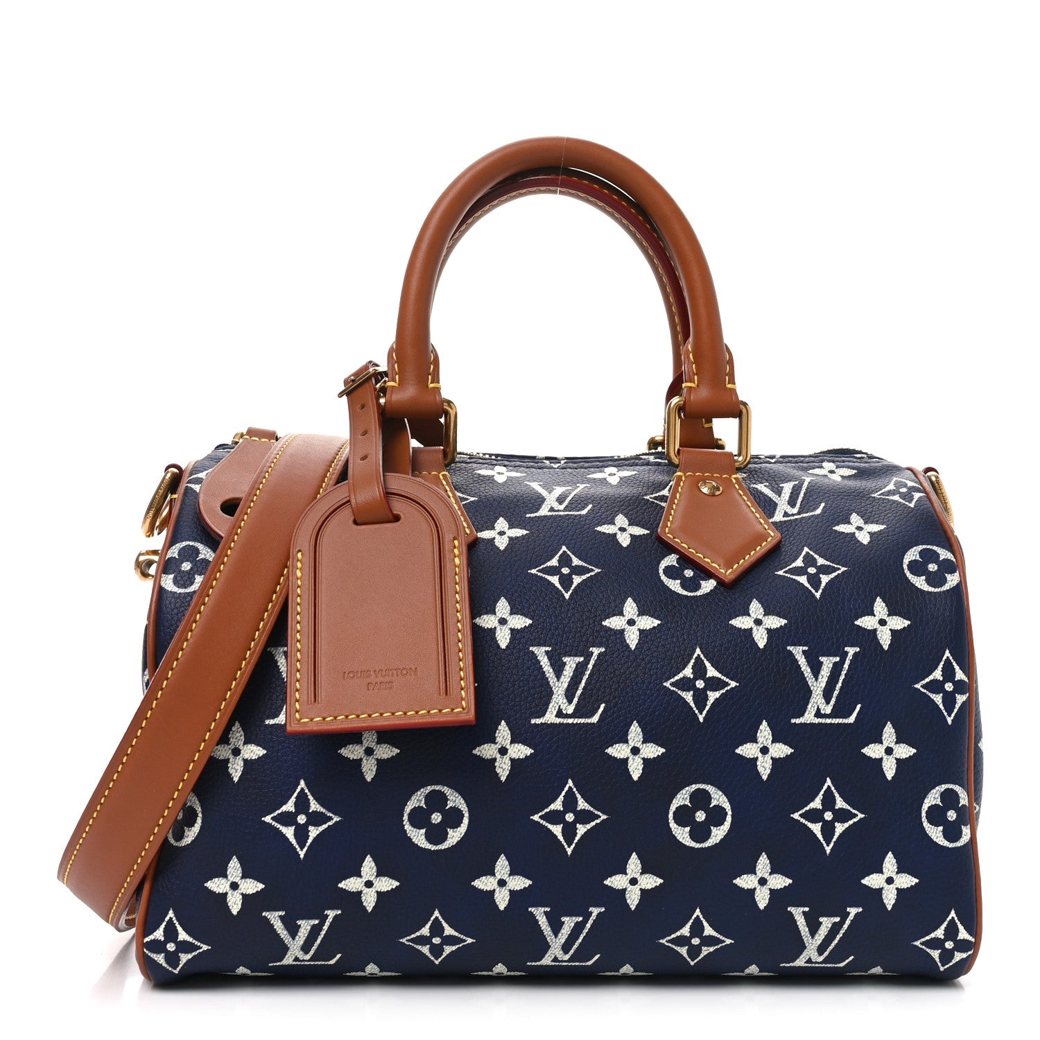 Louis Vuitton Calfskin Monogram Speedy P9 Bandouliere 25 Indigo 1 of 11
