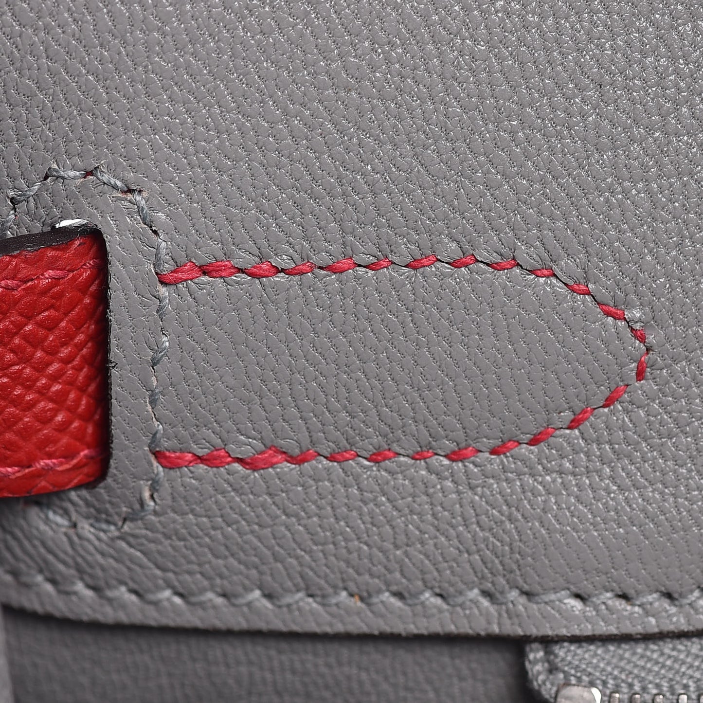 Epsom Horseshoe Birkin 30 Rouge Casaque Gris Mouette