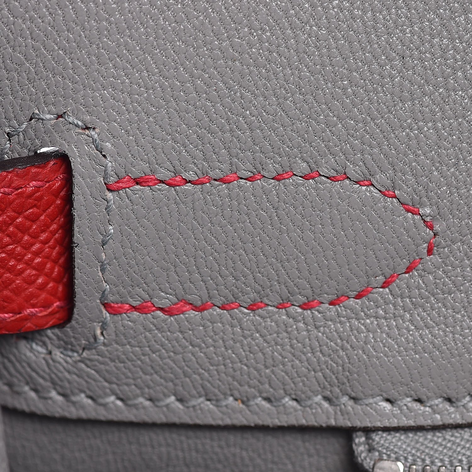 Hermes Epsom Horseshoe Birkin 30 Rouge Casaque Gris Mouette 18 of 36