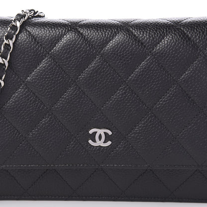 Chanel Caviar Quilted Wallet On Chain WOC Black 10 of 10