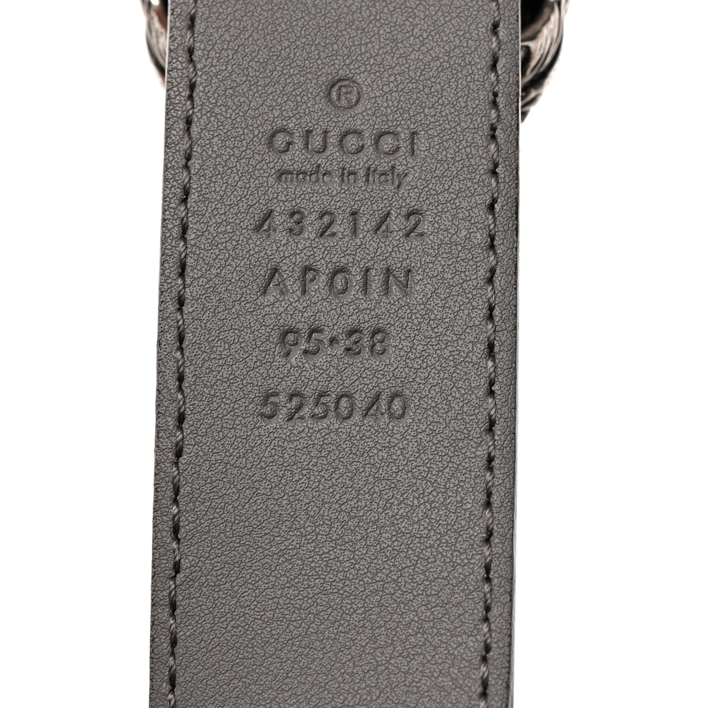 Moon Calfskin Crystal Dionysus 30mm Belt 95 38 Grey