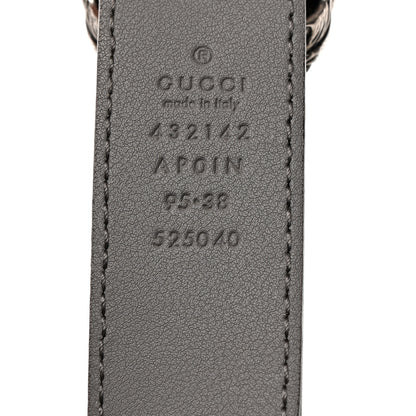Gucci Moon Calfskin Crystal Dionysus 30mm Belt 95 38 Grey 3 of 5