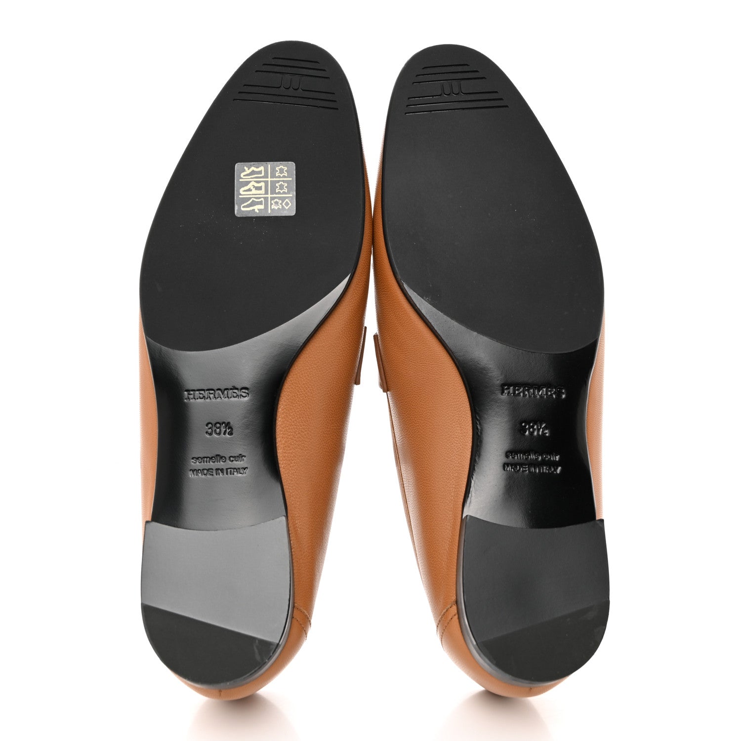 Hermes Goatskin Womens Royal Loafers 38.5 Naturel 5 of 9