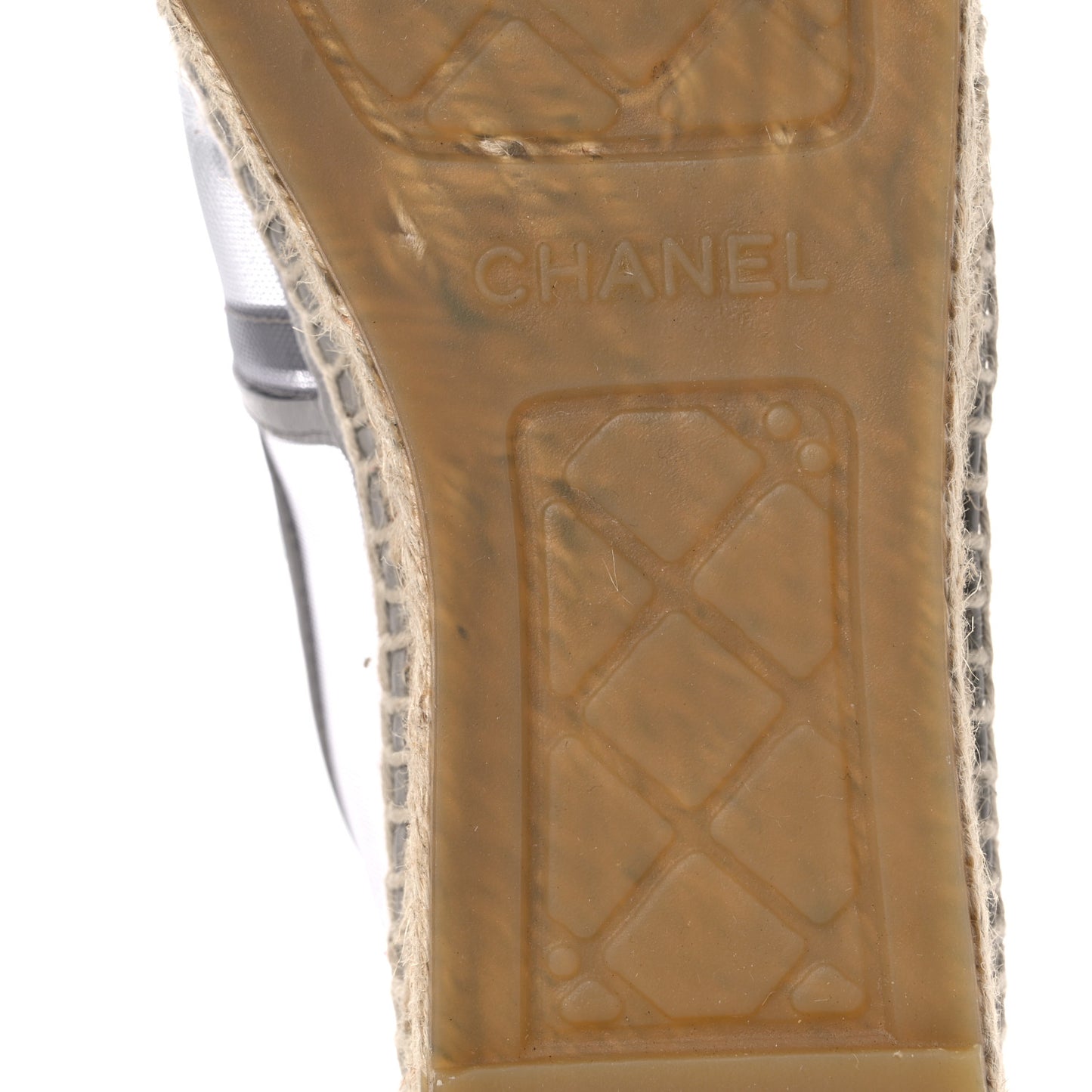 Mesh Grosgrain CC Espadrilles 39 Grey