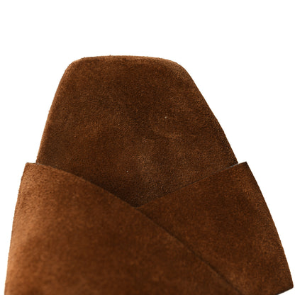 Saint Laurent Suede LouLou 70 Mule Sandals 37.5 Land 8 of 8
