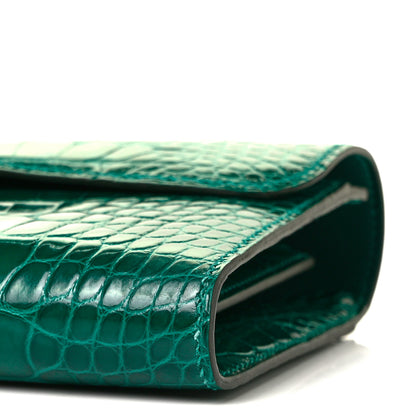 Hermes Shiny Alligator Constance Long Wallet Vert Emeraude 8 of 8