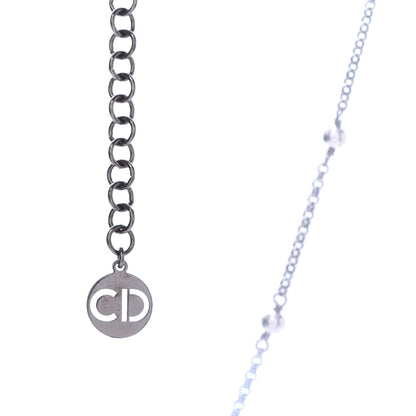 Christian Dior Metal Logo CD Necklace Ruthenium 5 of 6
