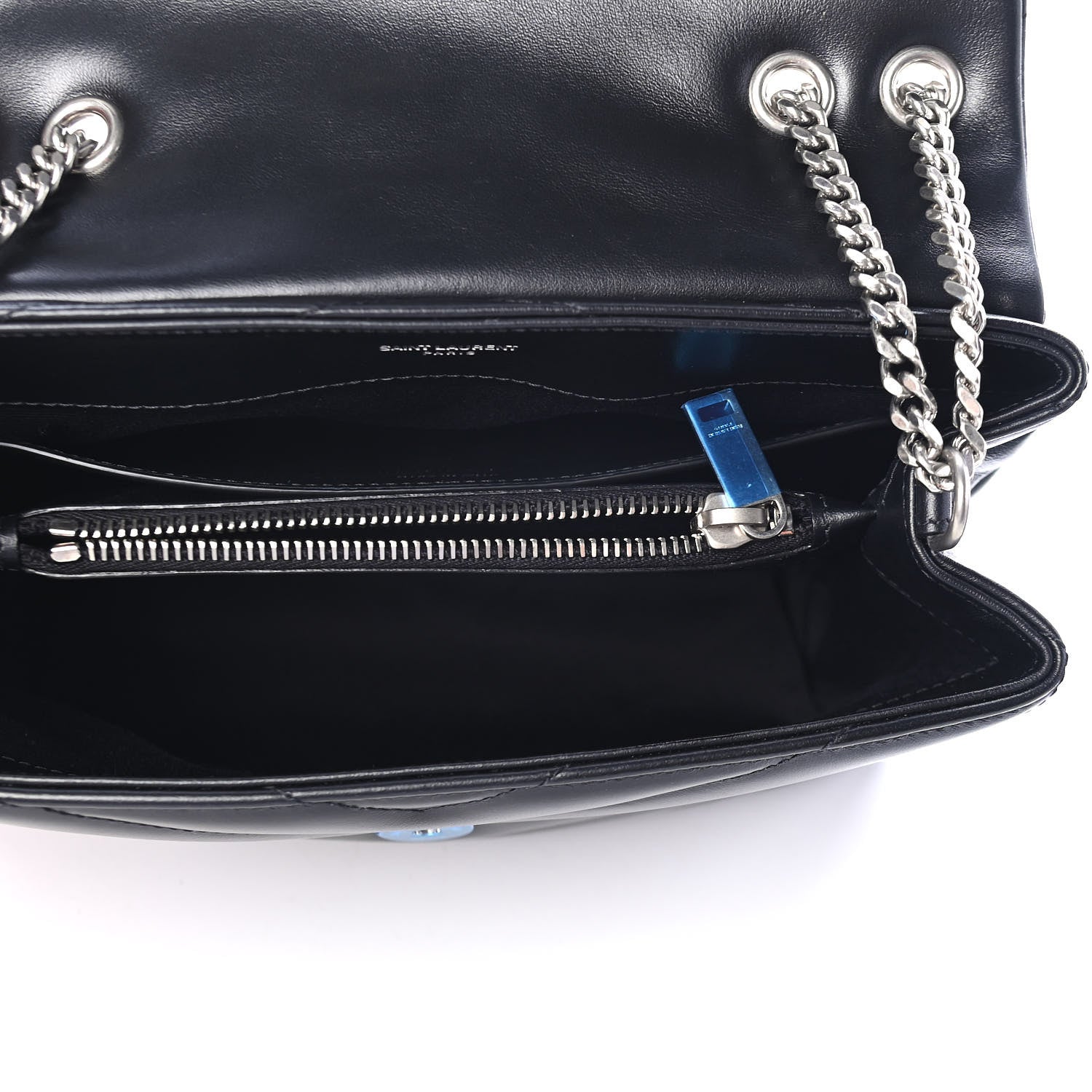 Saint Laurent Calfskin Y Quilted Monogram Small Loulou Chain Satchel Black 4 of 4