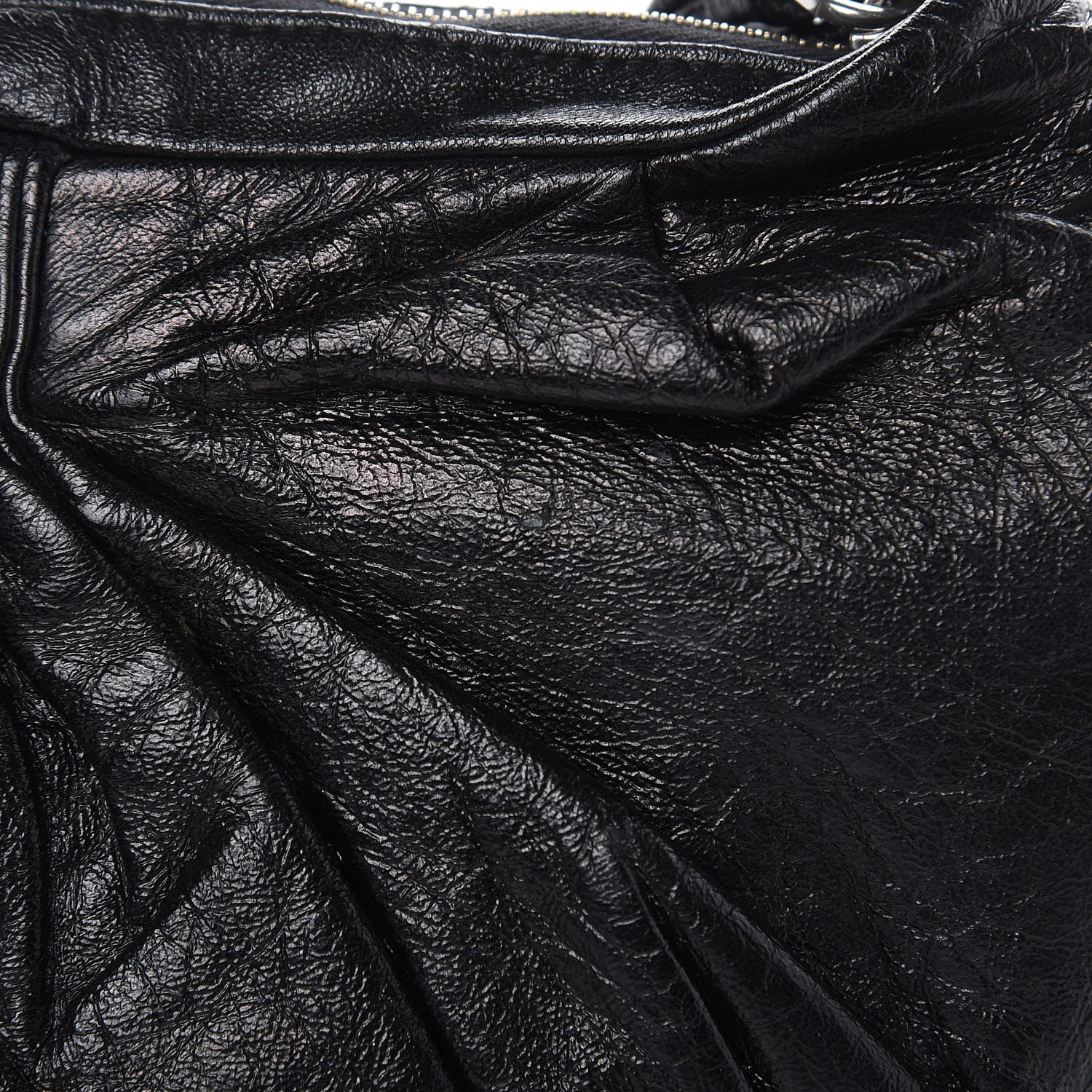 Miu Miu Vitello Shine Wristlet Black 9 of 9