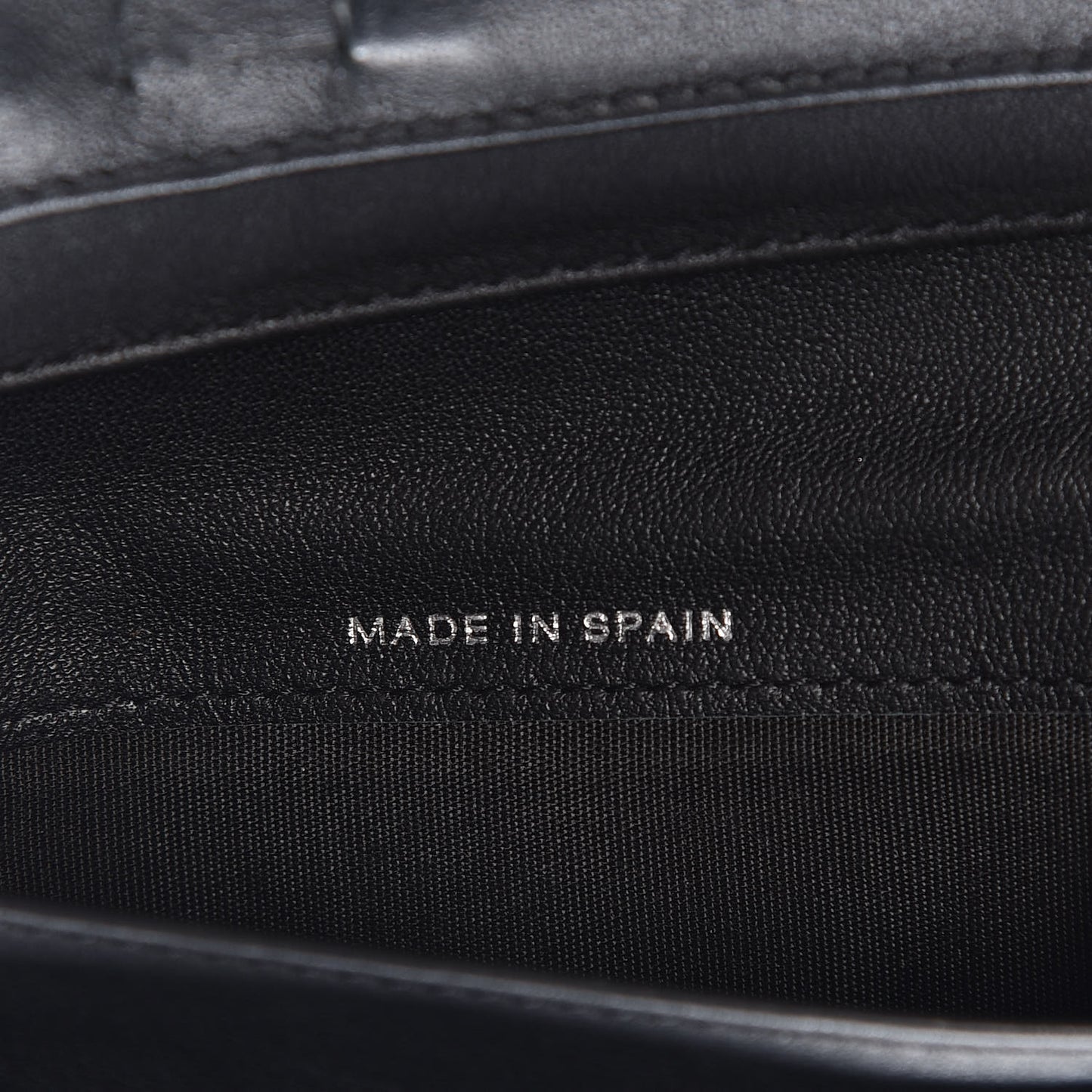 Patent Quilted Brilliant Zipped Pocket Wallet Black