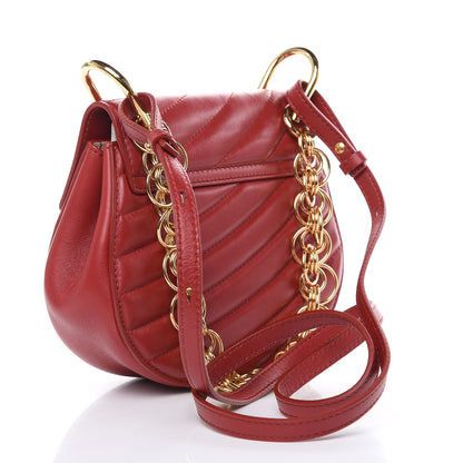 Chloe Calfskin Quilted Mini Drew Bijou Shoulder Bag Dahlia Red 3 of 11