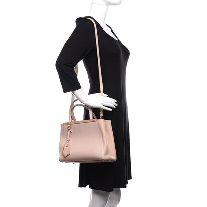 Fendi Vitello Elite Flamingo Petite 2Jours Tote Rosa Plaster 3 of 16
