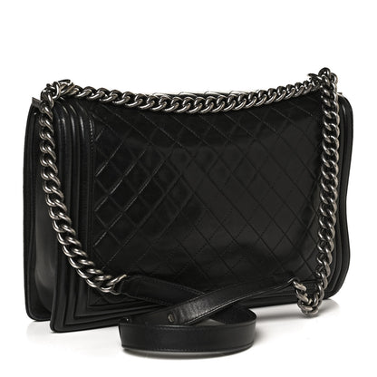 Chanel Lambskin Quilted Large Boy Flap Black 3 of 13