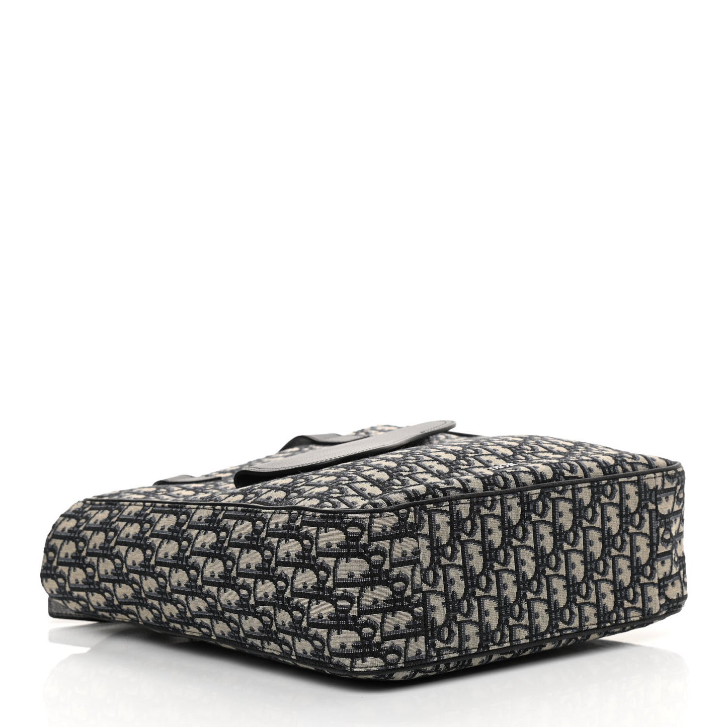 Oblique Saddle Tote Beige Black