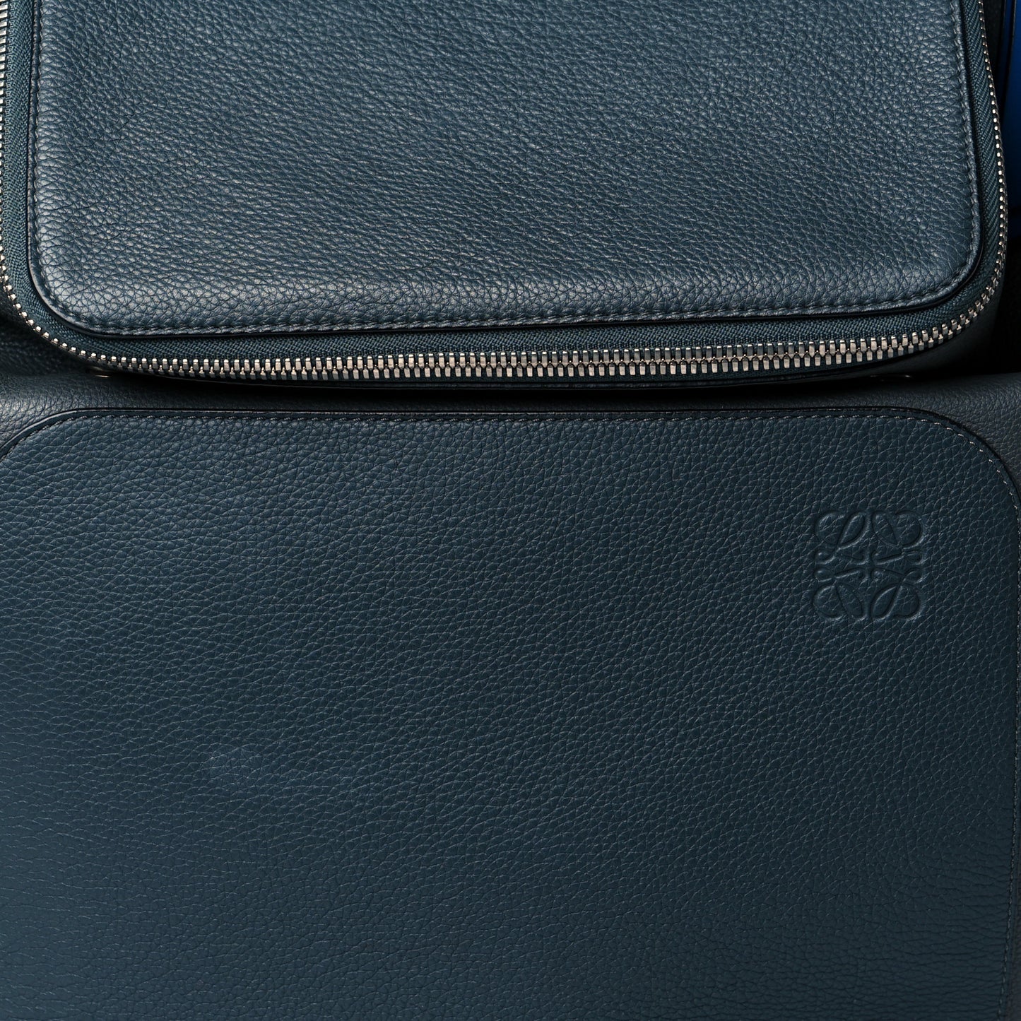 Calfskin Goya Backpack Grey Blue