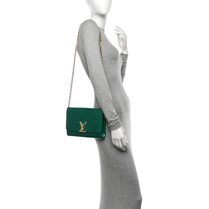 Louis Vuitton Alligator Chain Louise GM Emerald 2 of 10
