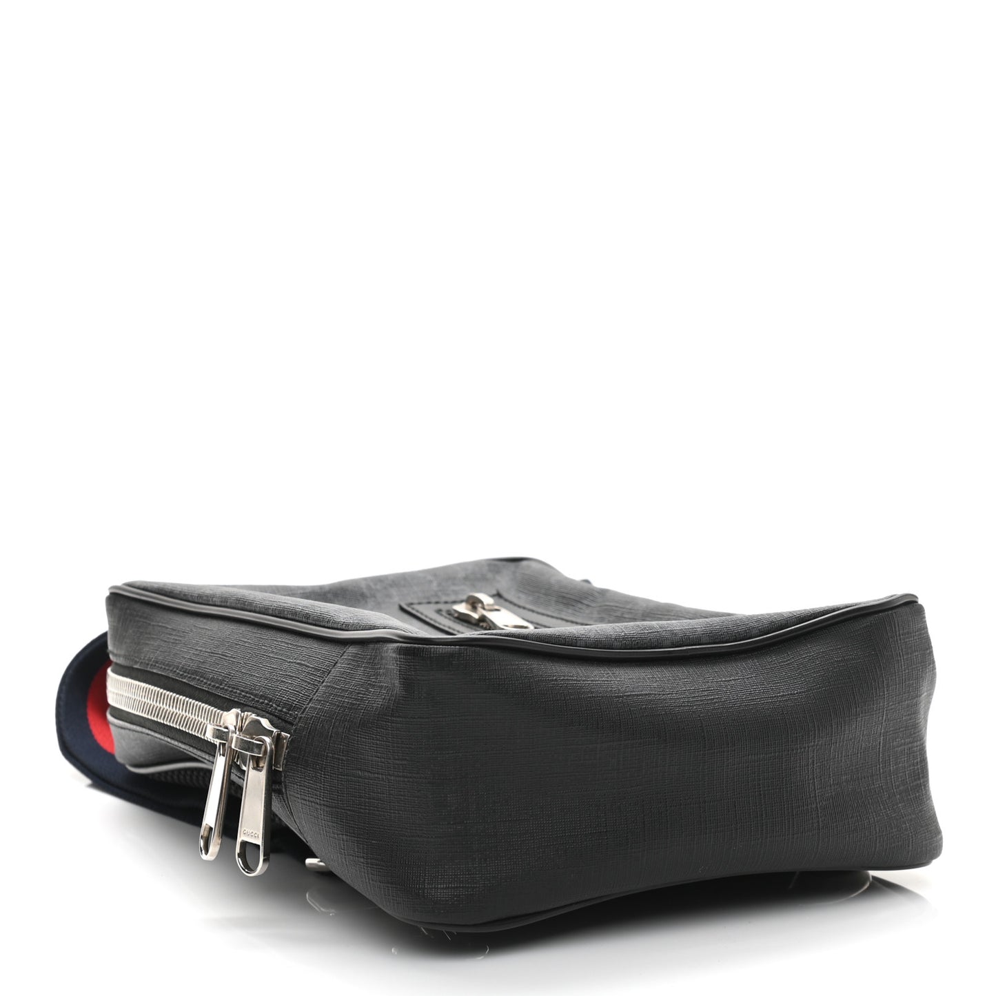 Soft GG Supreme Monogram Web Belt Bag Black Grey