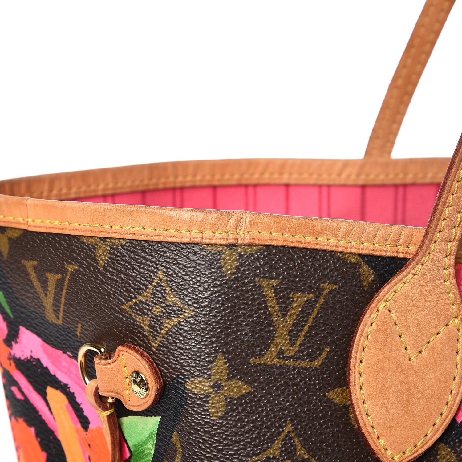 Louis Vuitton Monogram Roses Neverfull MM 11 of 14