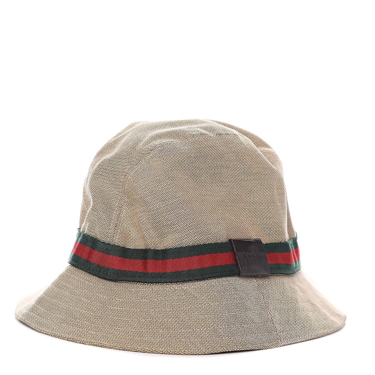 Gucci Nylon Web Bucket Hat S Beige 1 of 7