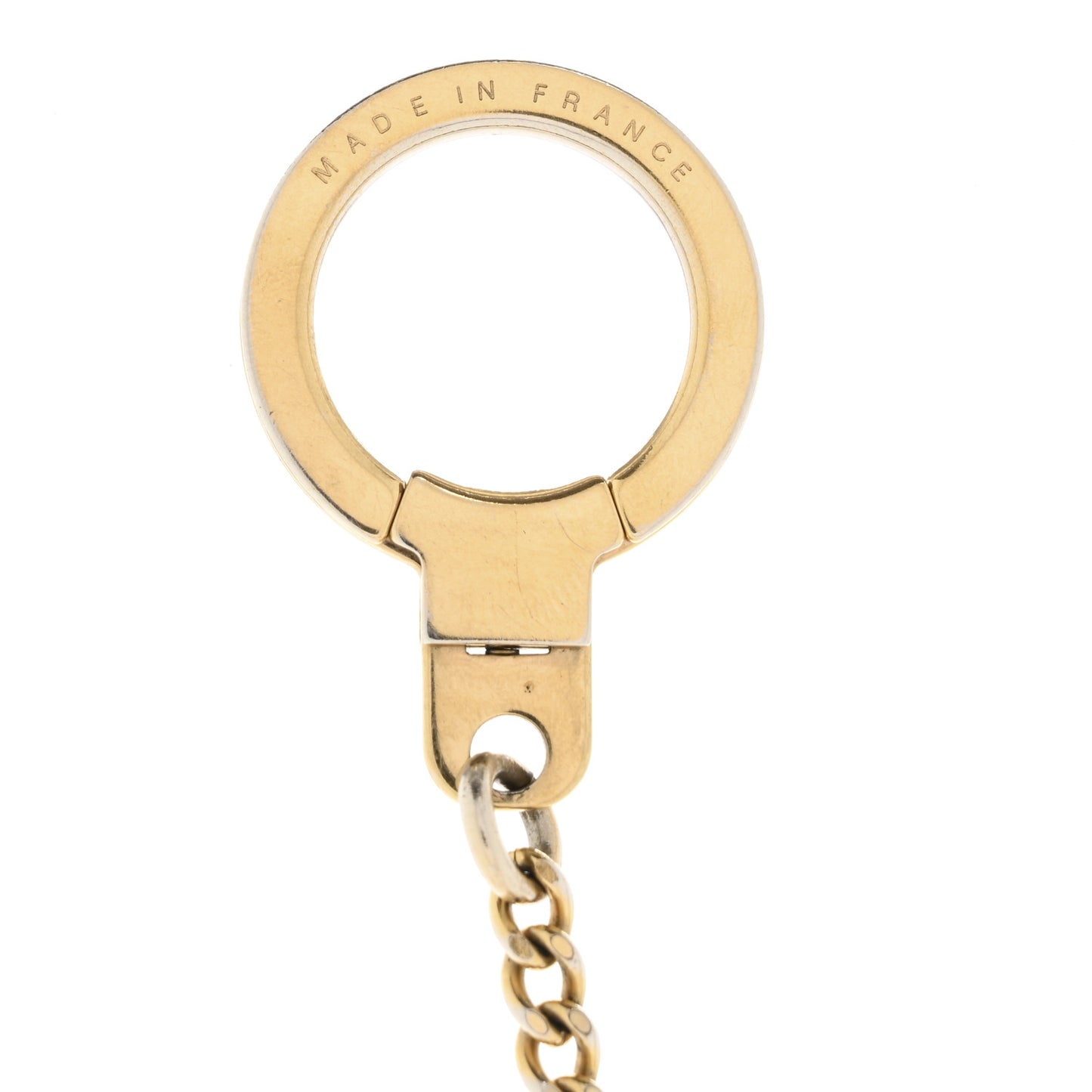 Metal Pochette Extender Key Ring Chain Gold