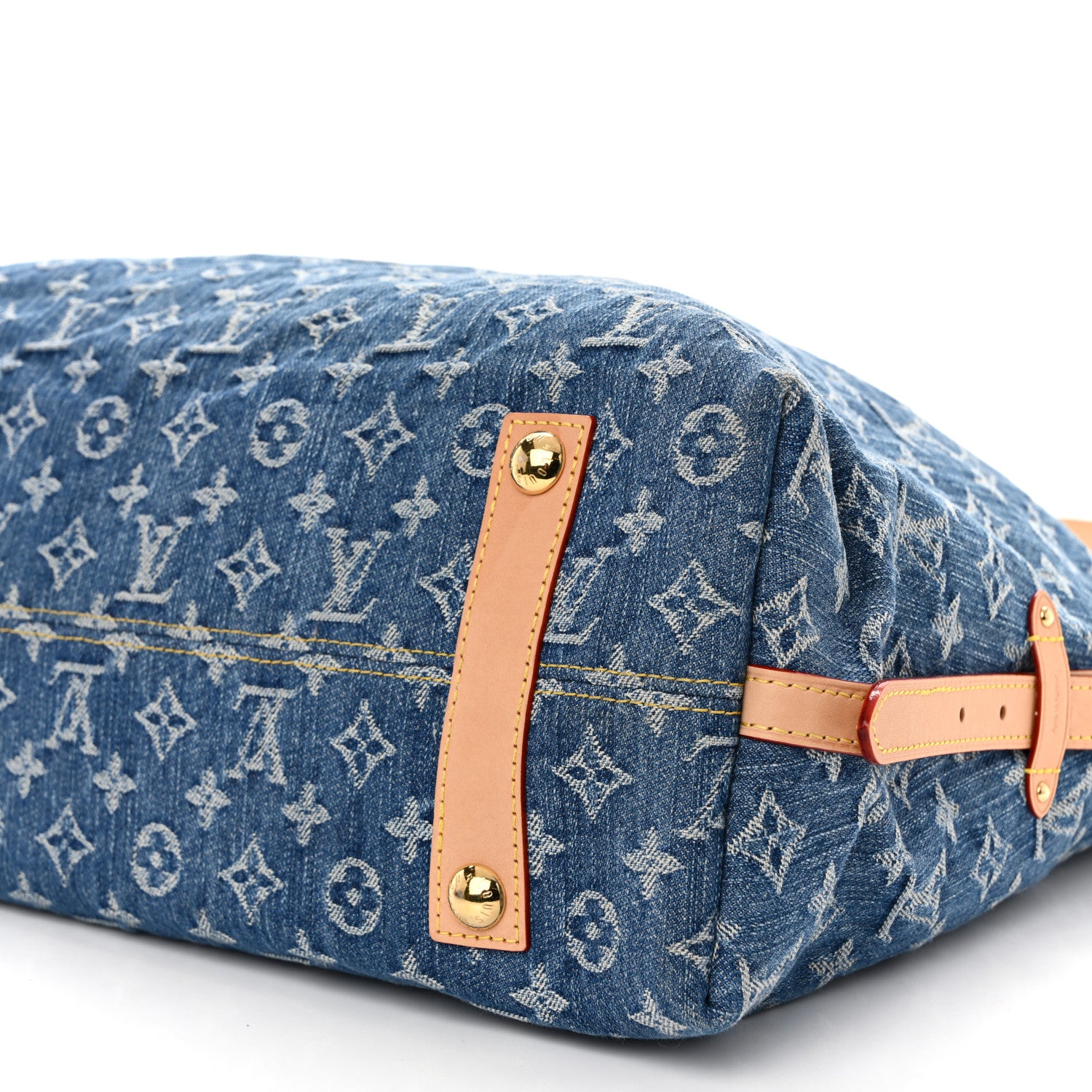Louis Vuitton Monogram Denim CarryAll MM Blue 12 of 12