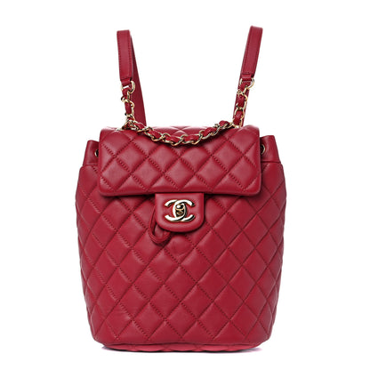 Chanel Calfskin Quilted Mini Urban Spirit Backpack Red 1 of 10