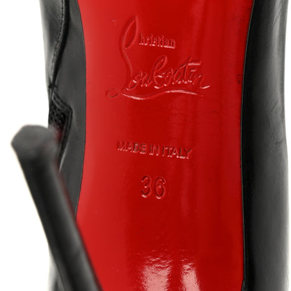 Christian Louboutin Calfskin Bourge Zeppa Tall Boots 36 Black 7 of 8