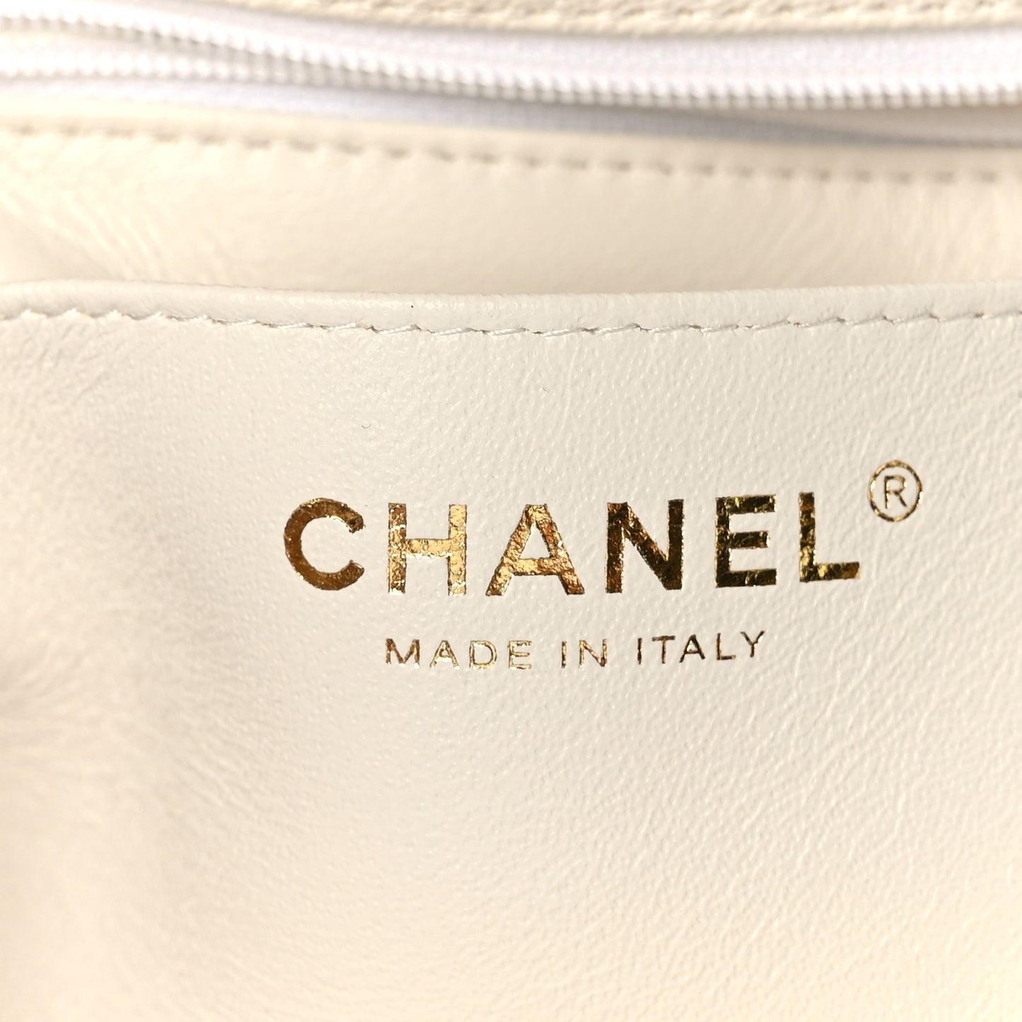 Caviar Quilted Mini Top Handle Rectangular Flap White