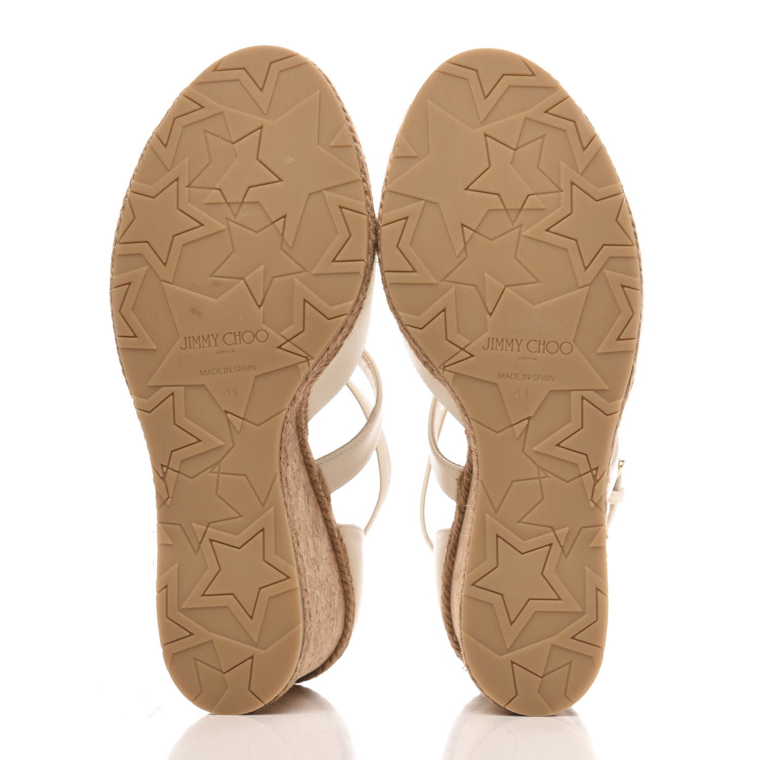 Jimmy Choo Nappa Rope Cork Alanah 105 Wedge 41 Chalk 5 of 8