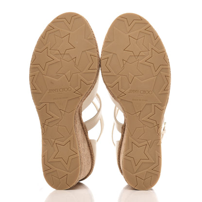 Jimmy Choo Nappa Rope Cork Alanah 105 Wedge 41 Chalk 5 of 8