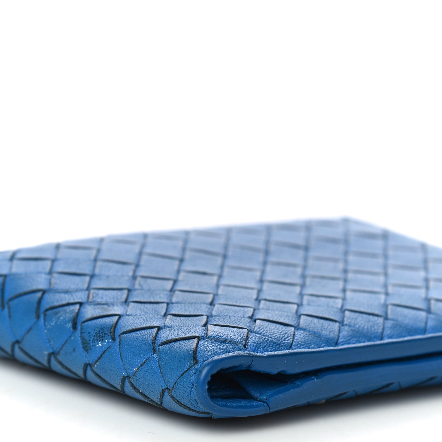 Bottega Veneta Nappa Intrecciato Bi-Fold Wallet Blue 8 of 19