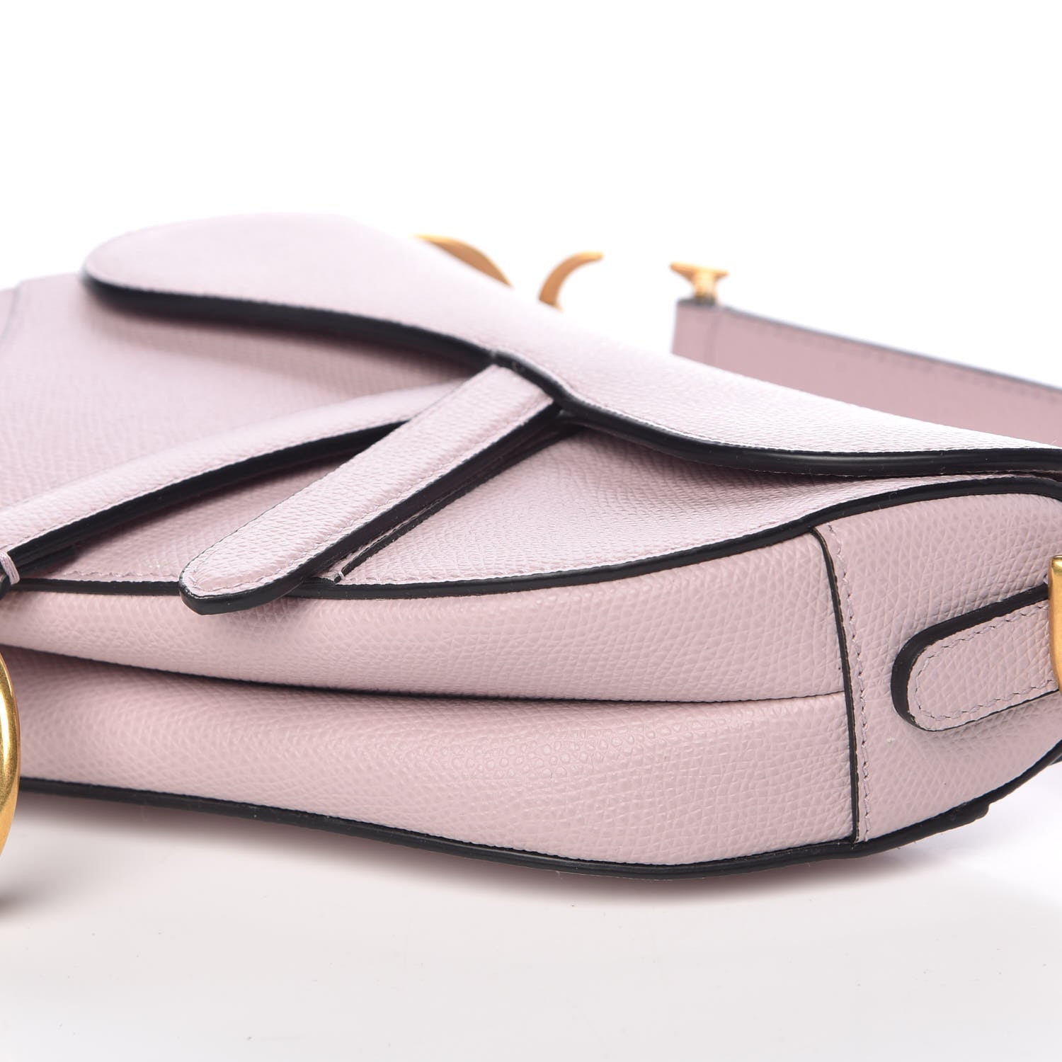 Christian Dior Grained Calfskin Mini Saddle Bag Light Pink 6 of 9