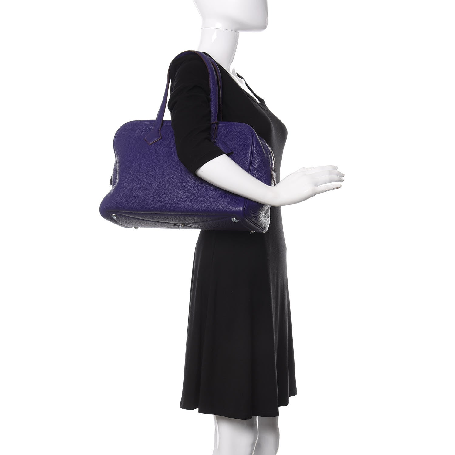 Hermes Taurillon Clemence Victoria II 35 Iris 2 of 10