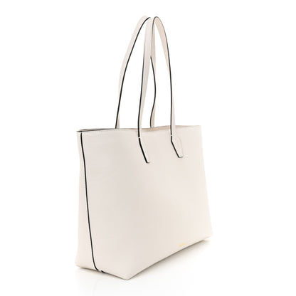 Versace Grained Calfskin La Medusa Shopping Tote White 4 of 11