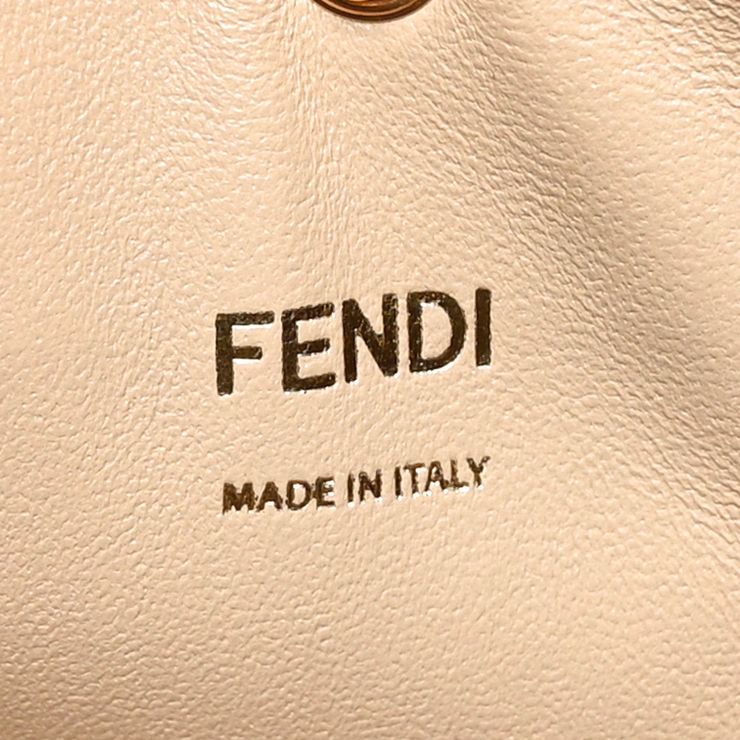 Fendi Vitello Seta Glazed Fabric FF 1974 Medium Peekaboo X-Lite Black Mogano Panna 6 of 9
