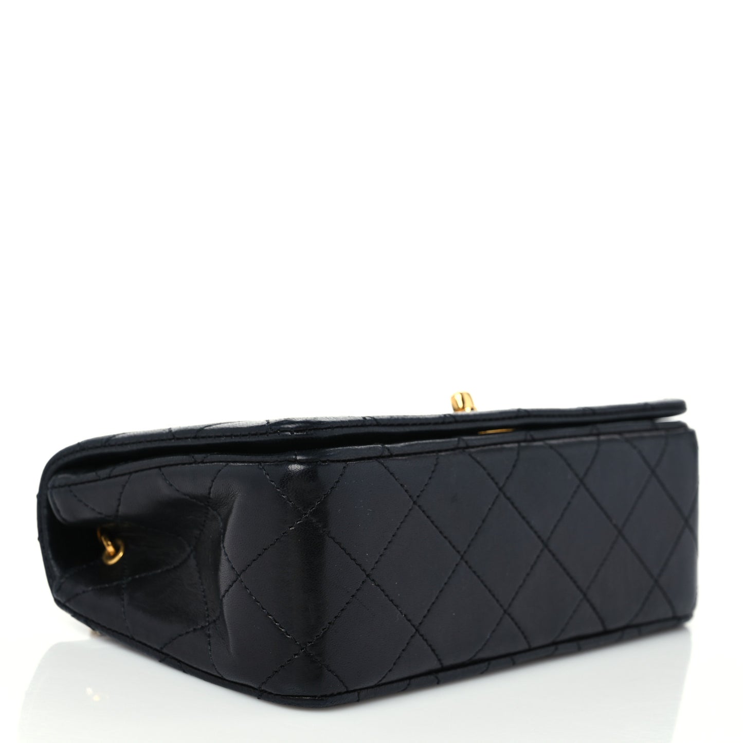 Lambskin Quilted Small Single Flap Bag Black