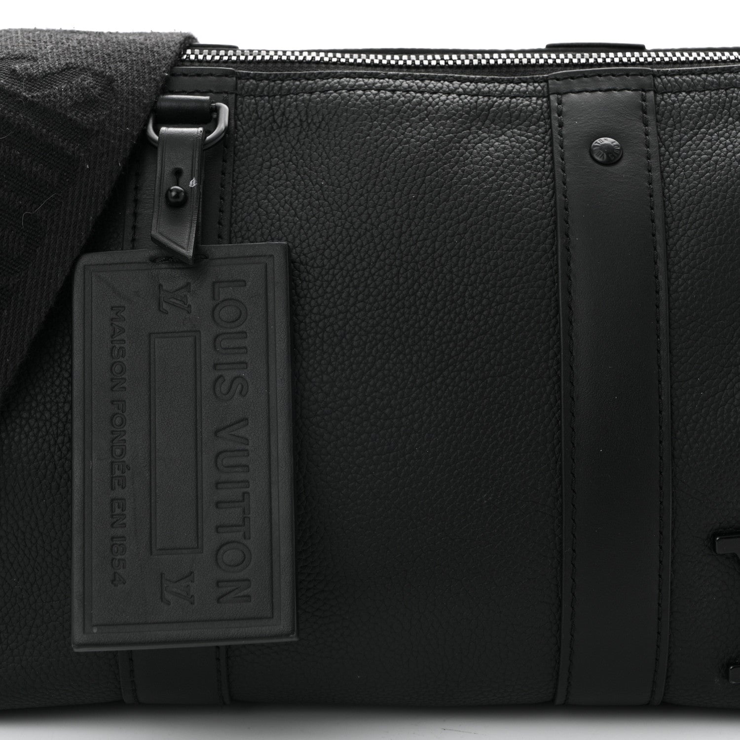 Louis Vuitton Grained Calfskin Aerogram City Keepall Black 7 of 12