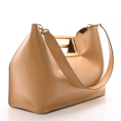 Fendi Vitello King Medium Fendi Way Tote Miele Scuro 3 of 10