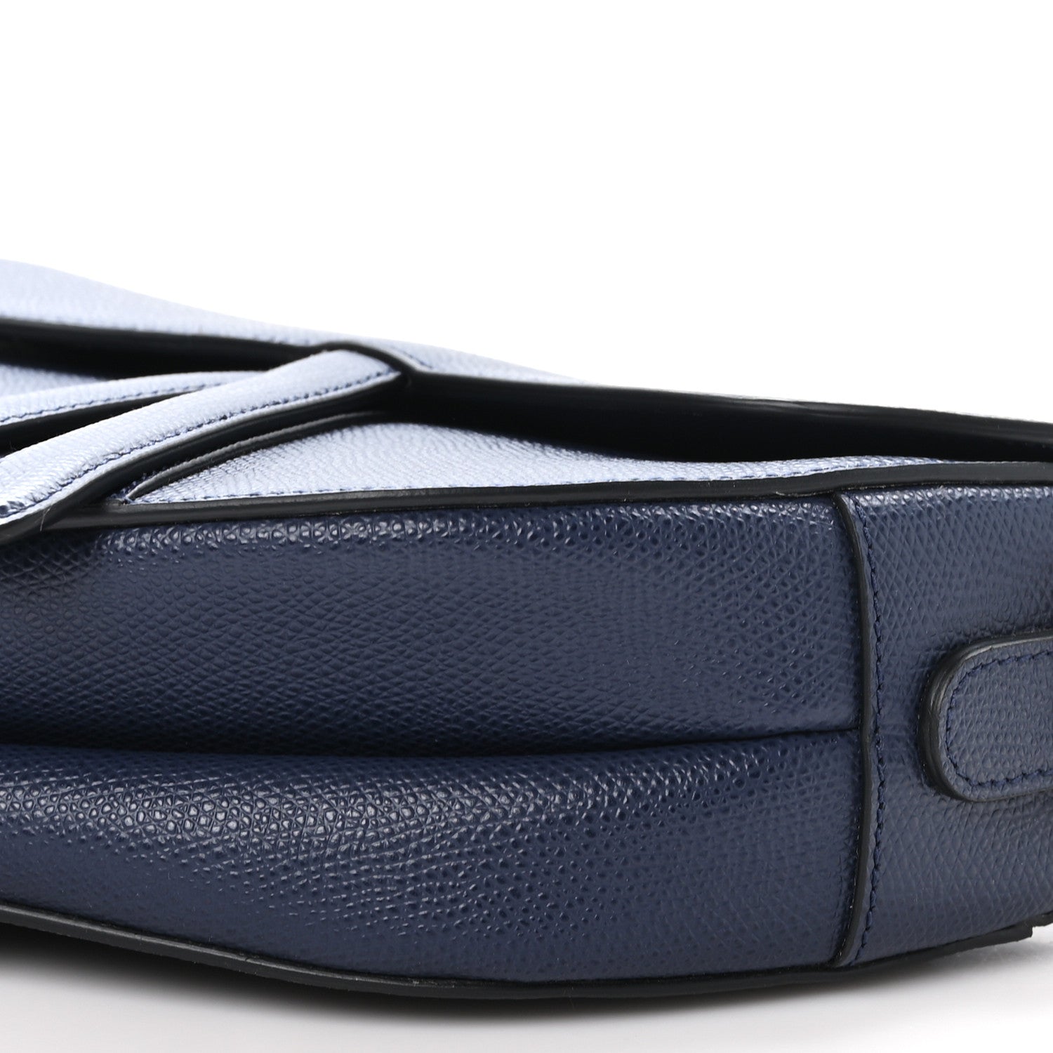 Christian Dior Grained Calfskin Saddle Bag Indigo Blue 10 of 10