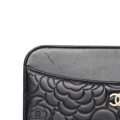 Chanel Lambskin Camellia Embossed iPad Case Black 9 of 9