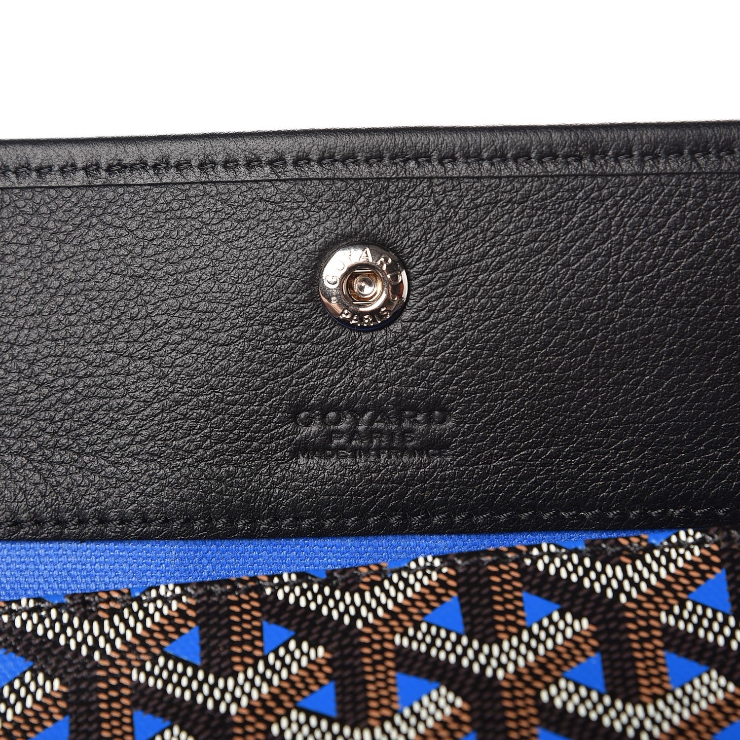 Goyard Goyardine Saint Louis Claire Voie GM Black Blue 9 of 10