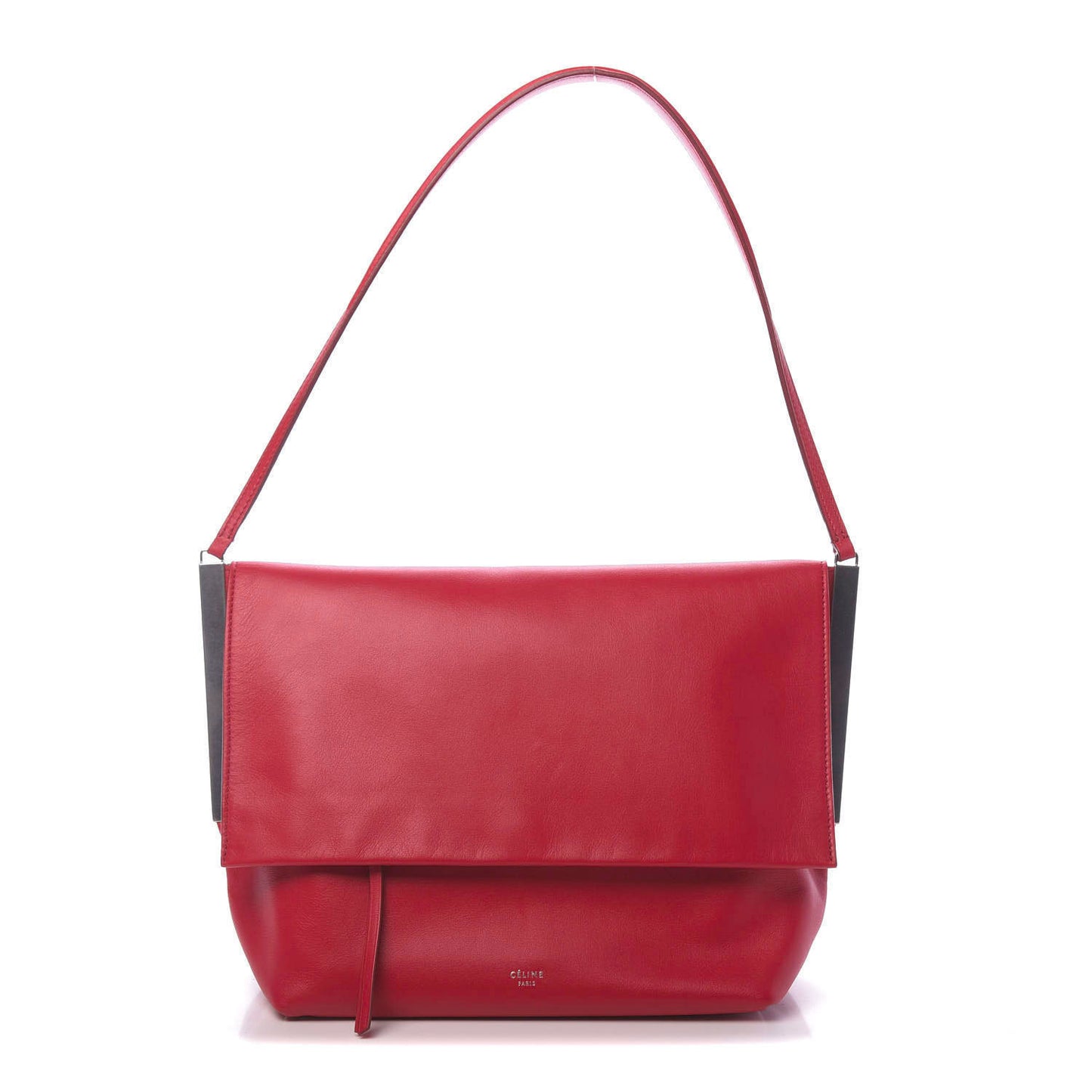 Smooth Calfskin Flap Clasp Bag Bright Red