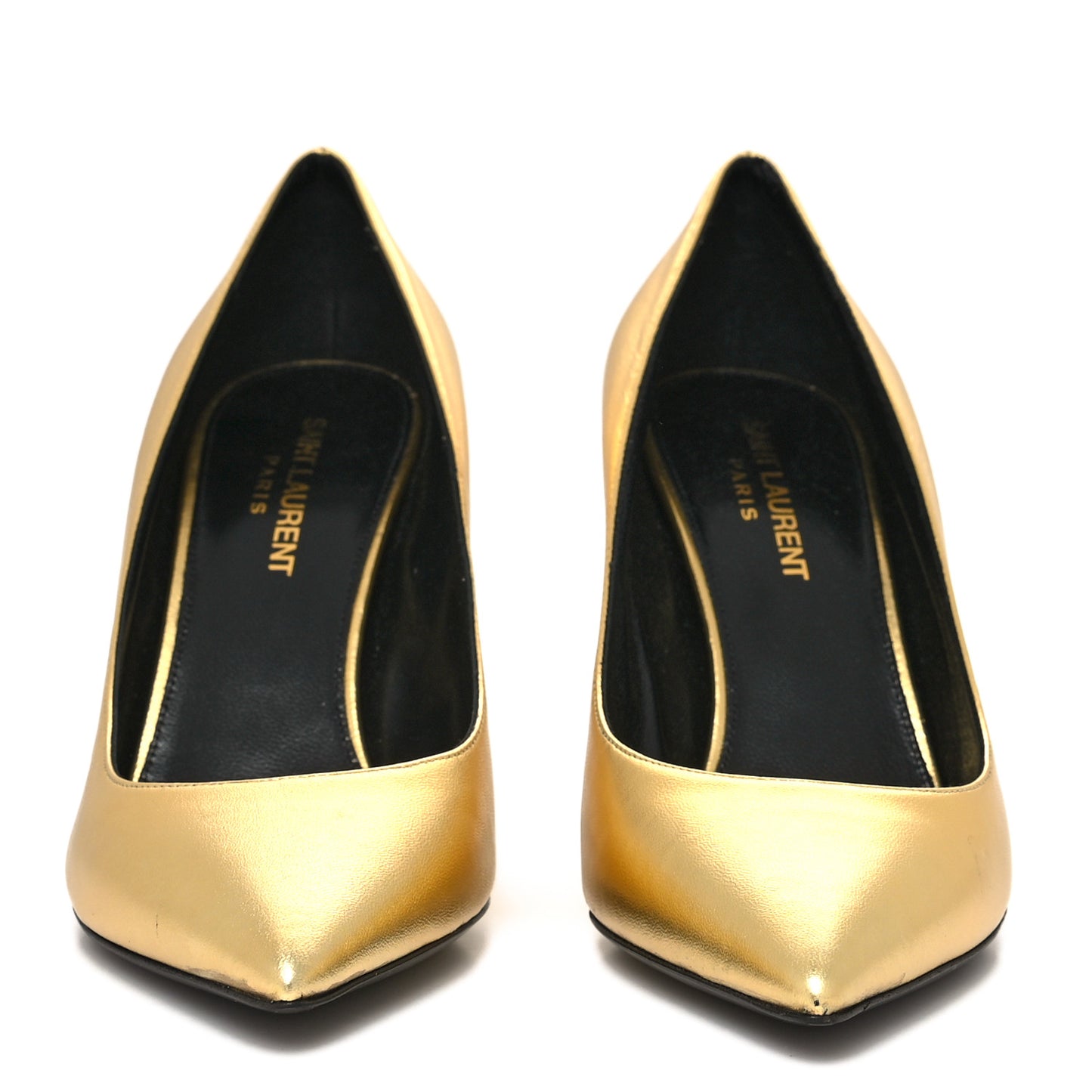 Calfskin Opyum 85 Pumps 37 Gold