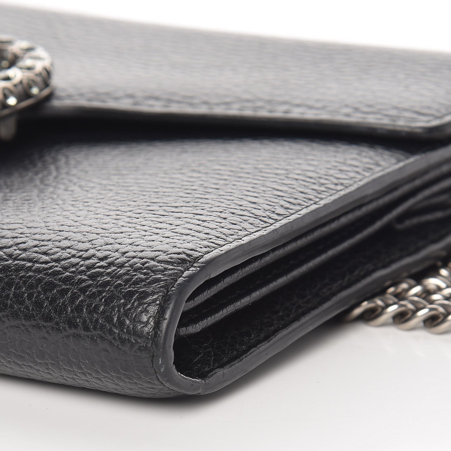 Calfskin Mini Dionysus Chain Wallet Black