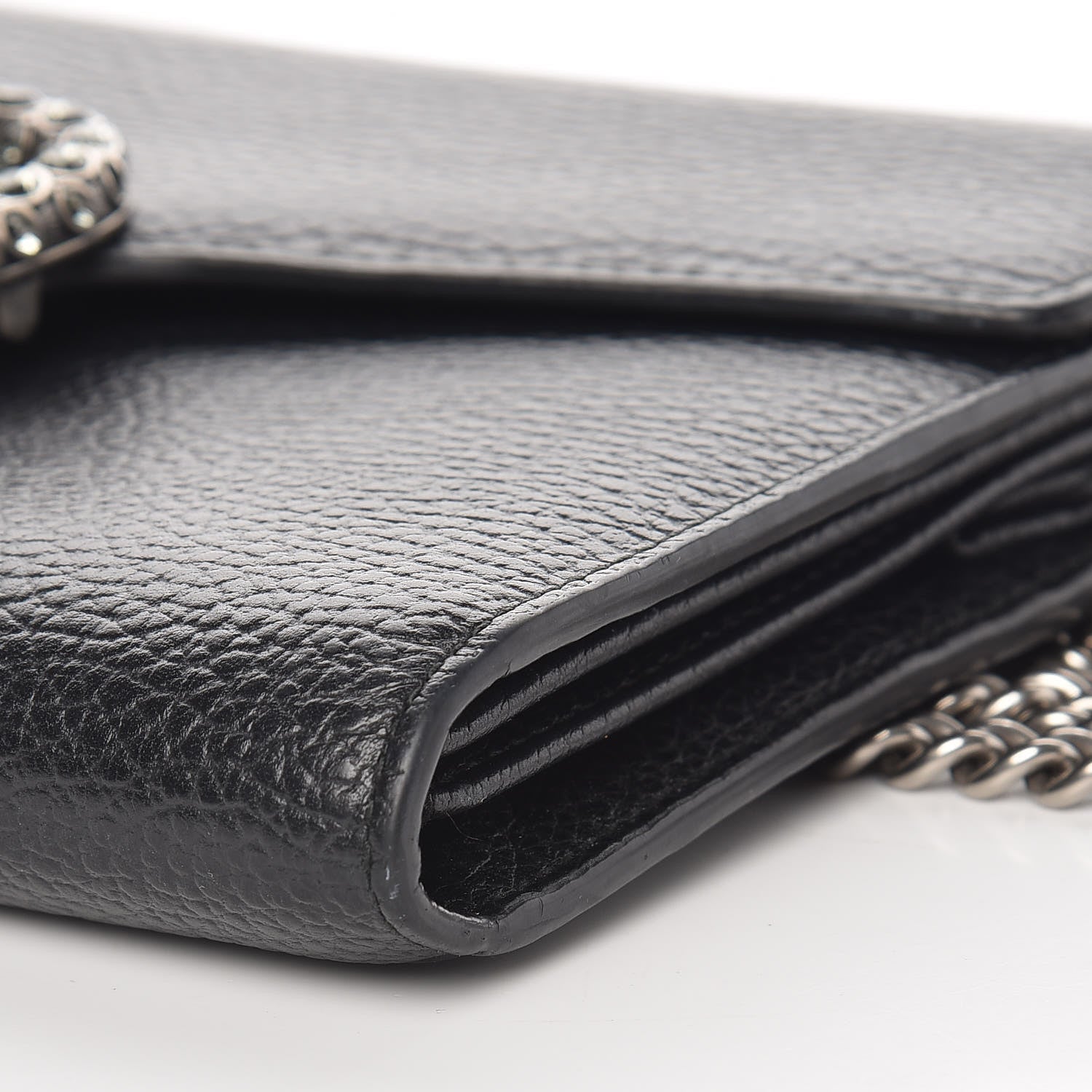 Gucci Calfskin Mini Dionysus Chain Wallet Black 9 of 9