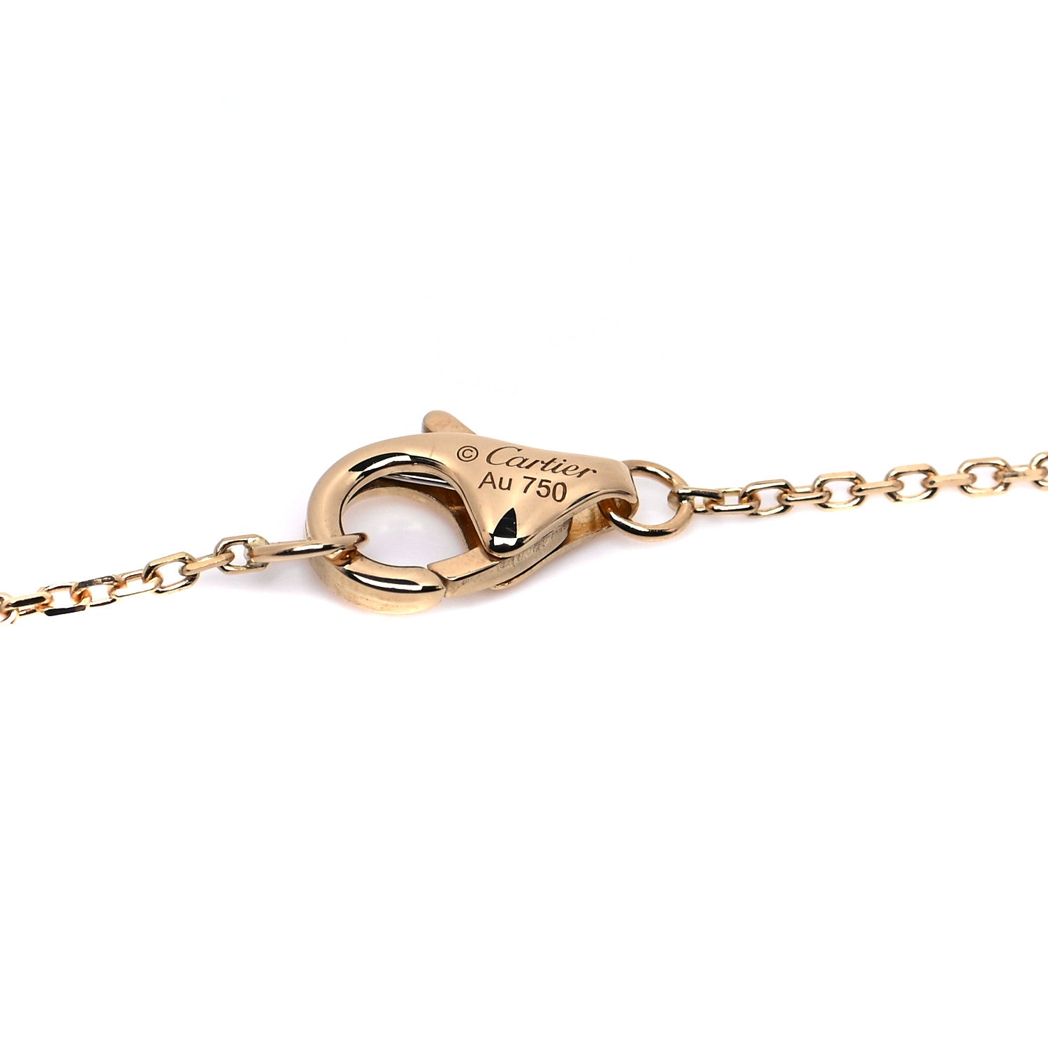 Cartier 18K Yellow Gold Diamond Mother of Pearl XS Amulette de Cartier Pendant Necklace 4 of 5